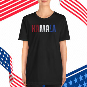 Kamala Harris Shirt Kamala Red White Blue Letter T-Shirt