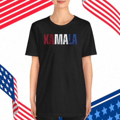 Kamala Harris Shirt Kamala Red White Blue Letter T-Shirt