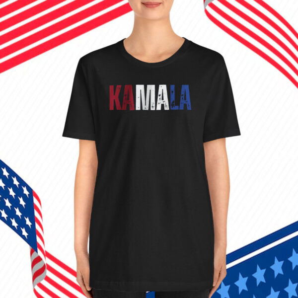 Kamala Harris Shirt Kamala Red White Blue Letter T-Shirt