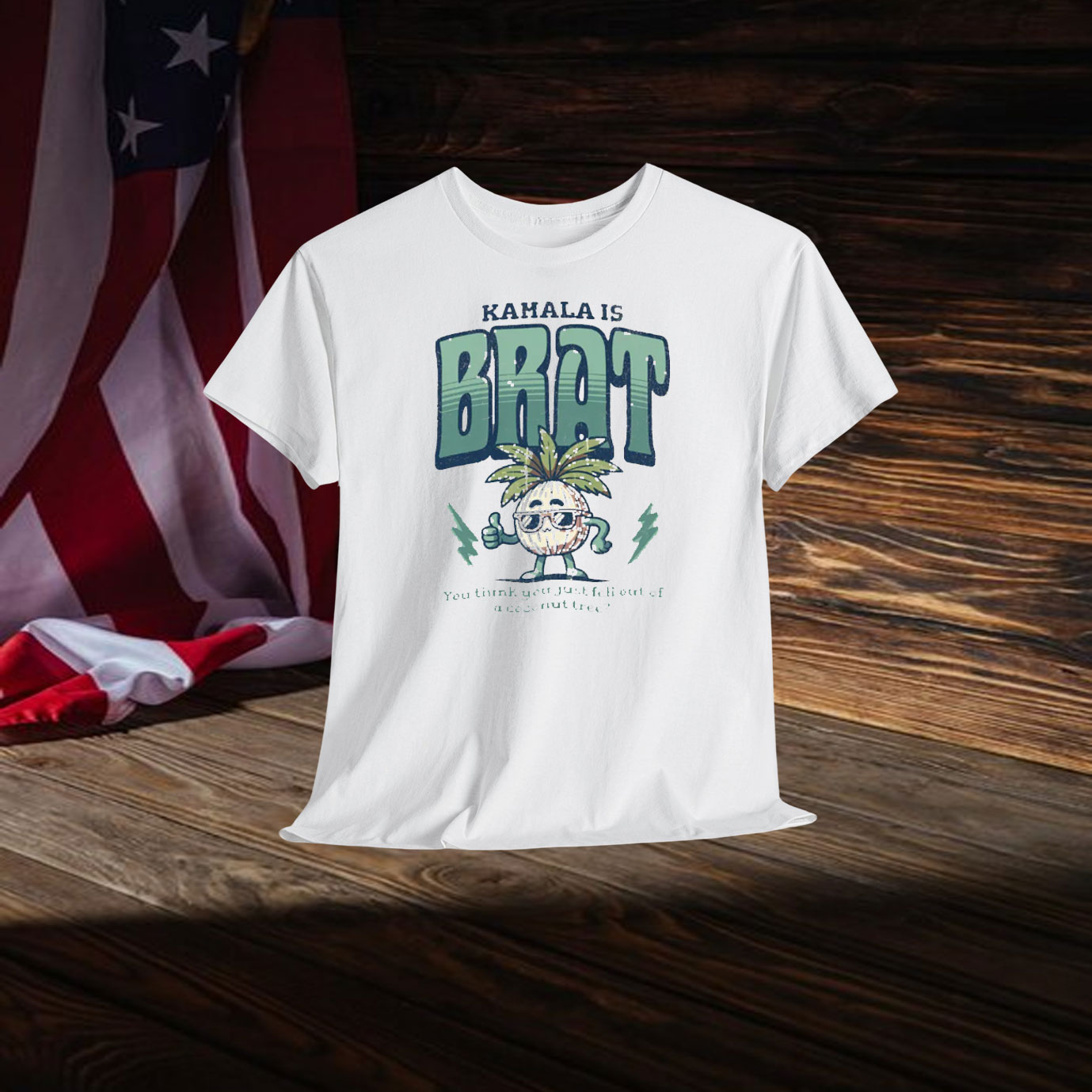 Kamala Harris T-shirt, Kamala is Brat, Coconut tree quote Shirt