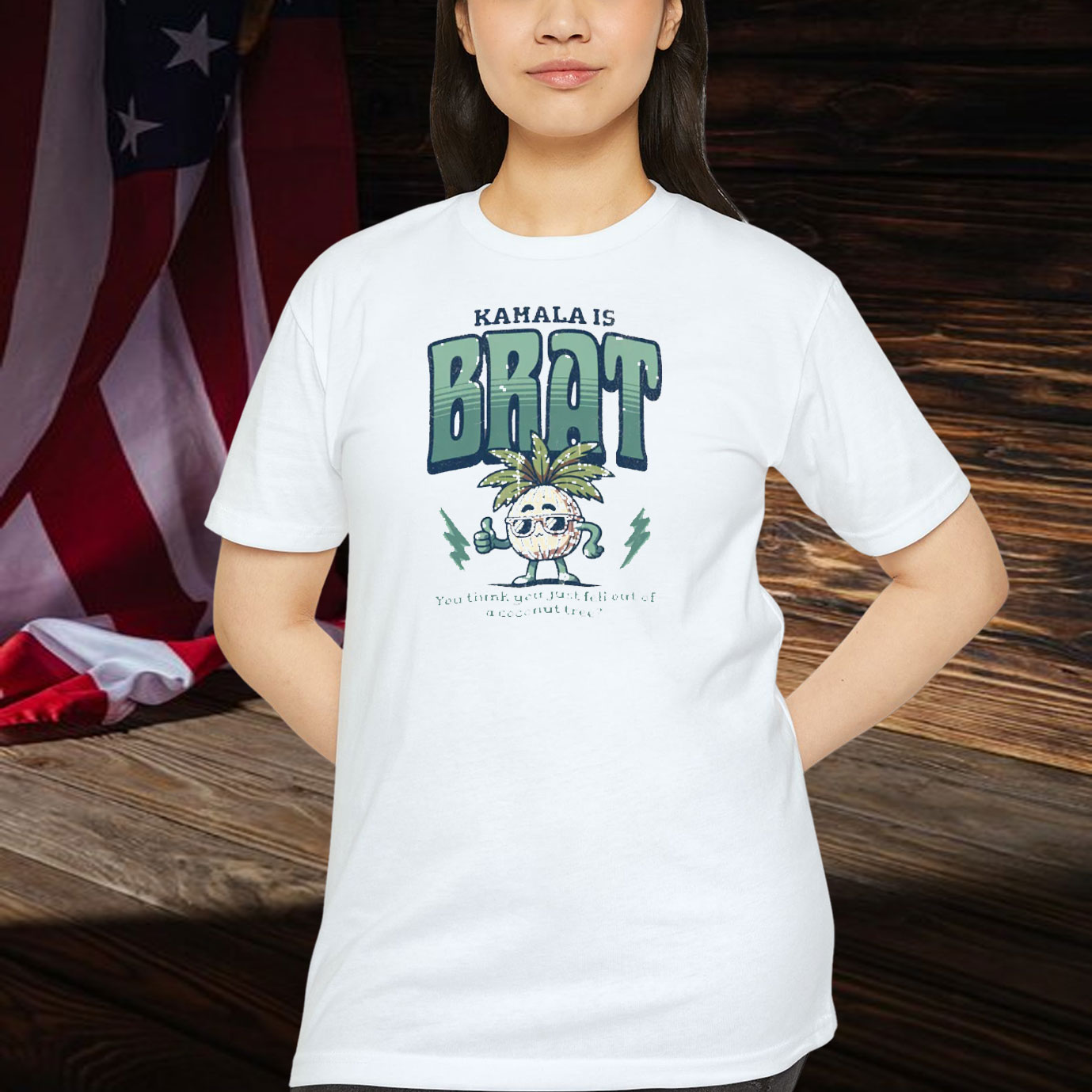 Kamala Harris T-shirt, Kamala is Brat, Coconut tree quote Shirt
