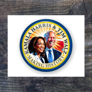 Kamala Harris Tim Walz Campaign 2024 Button