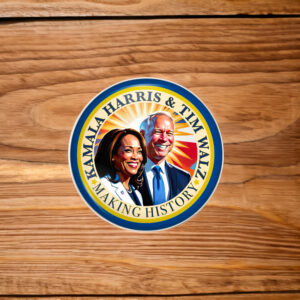 Kamala Harris Tim Walz 2024 Button
