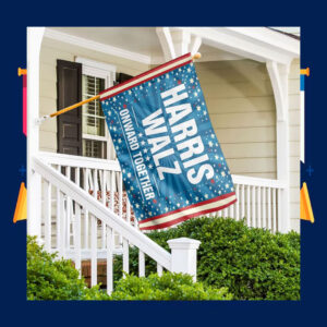 Kamala Harris Tim Walz Onward Together Political Flag