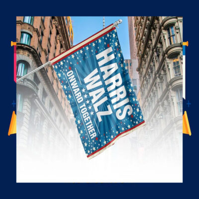 Kamala Harris Tim Walz Onward Together Political Flag