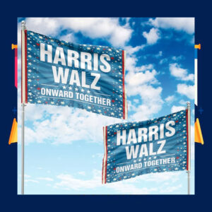 Kamala Harris Tim Walz Onward Together Political Flag