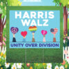 Kamala Harris - Tim Walz for president - Unity Over Division - Political Yard Lawn Sign