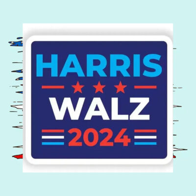 Kamala Harris Walz 2024 Vinyl Sticker, USA Democrat Political Sticker