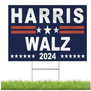 Kamala Harris Walz VP, Tim Walz VP Pick, Harris 2024 Yard Sign with Stand