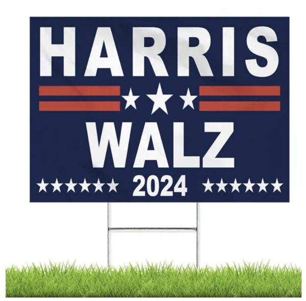 Kamala Harris Walz VP, Tim Walz VP Pick, Harris 2024 Yard Sign with Stand