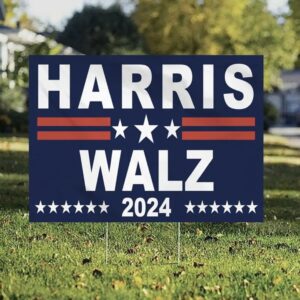 Kamala Harris Walz VP, Tim Walz VP Pick, Harris 2024 Yard Sign with Stand