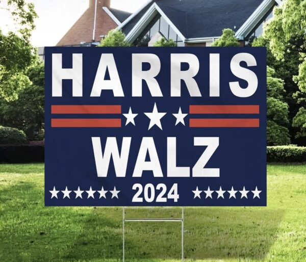 Kamala Harris Walz VP, Tim Walz VP Pick, Harris 2024 Yard Sign with Stand