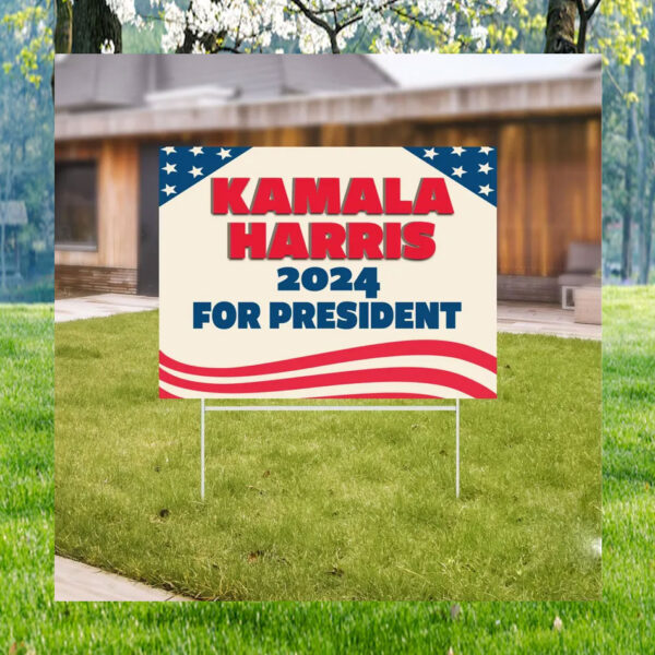 Kamala Harris Yard Sign, 2024 For President, Vote Harris Yard Sign