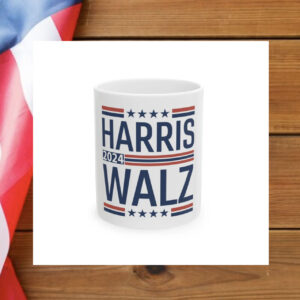 Kamala Harris and Tim Walz - Let's Finish the Job Together - Ceramic Mug