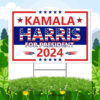 Kamala Harris for President Yard Sign with Metal Stake