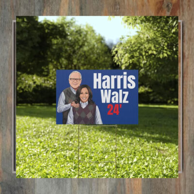 Kamala Harris x Tim Walz 2024 Plastic Yard Sign