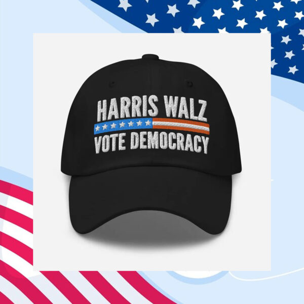 Kamala Hat, Embroidered Classic Dad hat, Kamala Harris, Harris Walz Vote Democracy Hat