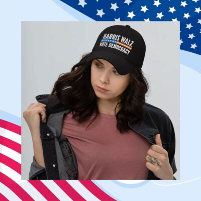 Kamala Hat, Embroidered Classic Dad hat, Kamala Harris, Harris Walz Vote Democracy Hat
