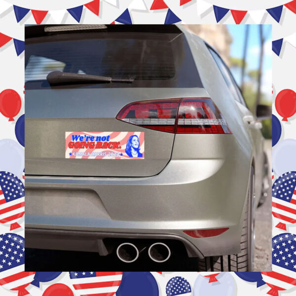 Kamala car magnet We're not GOING BACK red stripe