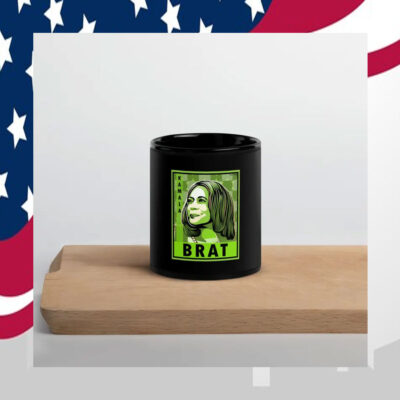 Kamala is brat! Black Glossy Mug