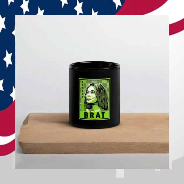 Kamala is brat! Black Glossy Mug