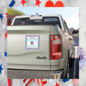 Kansas KS We're Not Going Back Kamala Harris 2024 President Election Car Magnet