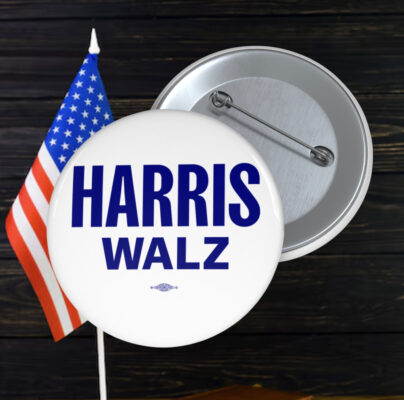 Logo Harris Walz Blue Button