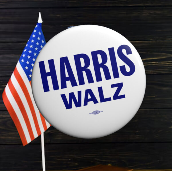 Logo Harris Walz Blue Button