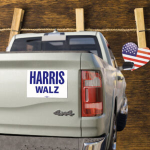 Logo Harris Walz Blue Car Magnet
