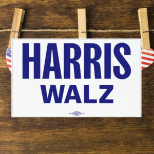 Logo Harris Walz Blue Car Magnet