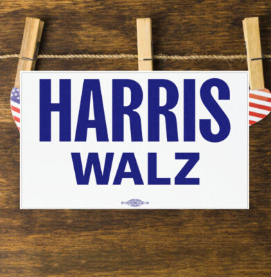 Logo Harris Walz Blue Car Magnet