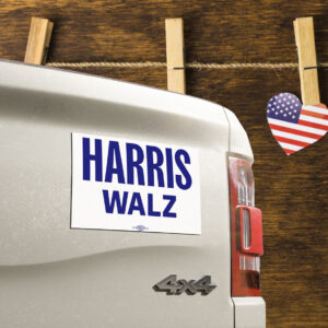 Logo Harris Walz Blue Car Magnet