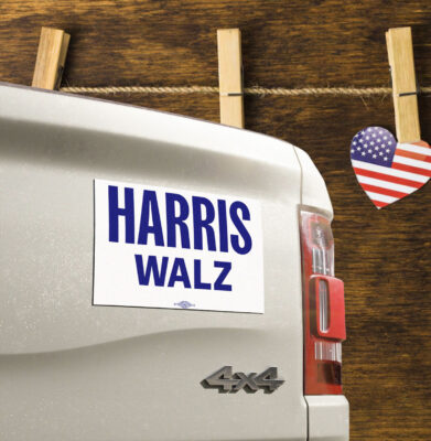 Logo Harris Walz Blue Car Magnet