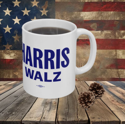 Logo Harris Walz Blue Mug