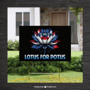 Lotus For Potus Yard Sign