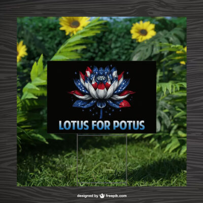 Lotus For Potus Yard Sign