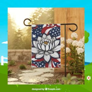 Lotus Garden Flag, Lotus for Potus, Kamala Lotus Flag
