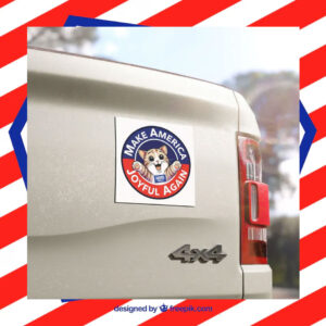 Make America Joyful Again Harris Walz Car Magnet