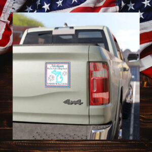 Michigan MI We're Not Going Back Kamala Harris Walz 2024 President Election Car Magnet