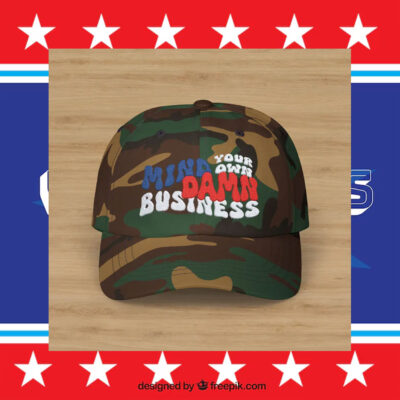 Mind Your Own Damn Business Classic Dad Cap Embroidery Statement Hat for Election Vote 2024 Harris Walz