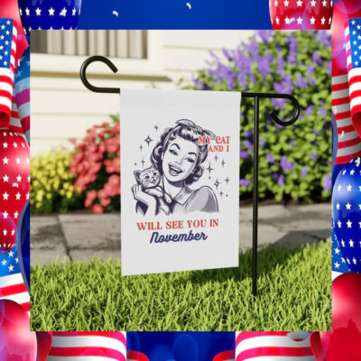 My Cat And I Will See You In November kamala Flag