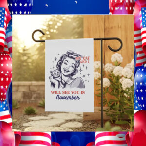 My Cat And I Will See You In November kamala Flag