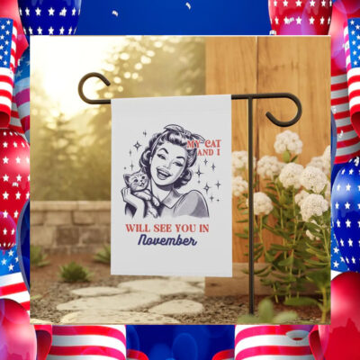 My Cat And I Will See You In November kamala Flag