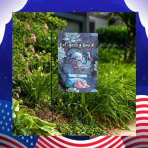Not Going Back Garden Blue Flamingo Kamala Flag