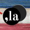 Official Comma-La Kamala Button
