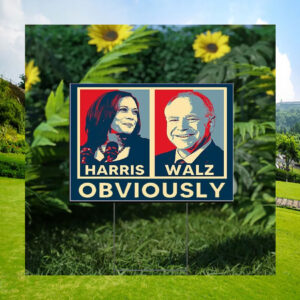 Official Harris Walz 2024 Obviously Yard Signs