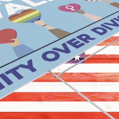 Official Harris Walz Unity Over Division Yard Sign