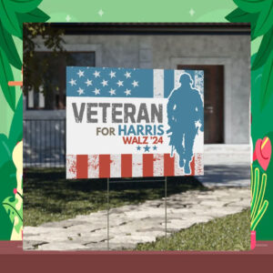 Official Veteran for Harris '24 Yard Sign