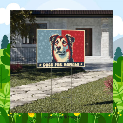 Patriotic Dogs For Kamala Yard Sign