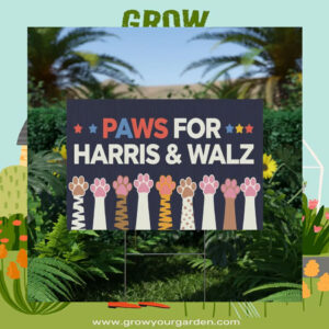 Paws For Harris & Walz Yard Sign